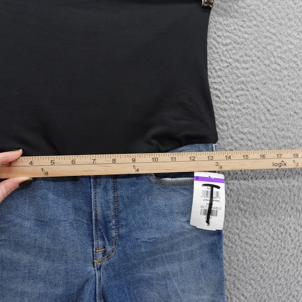 Good American Maternity Jeans Blue Denim Over Belly Stretch Size 00 24 NEW - Picture 7 of 14